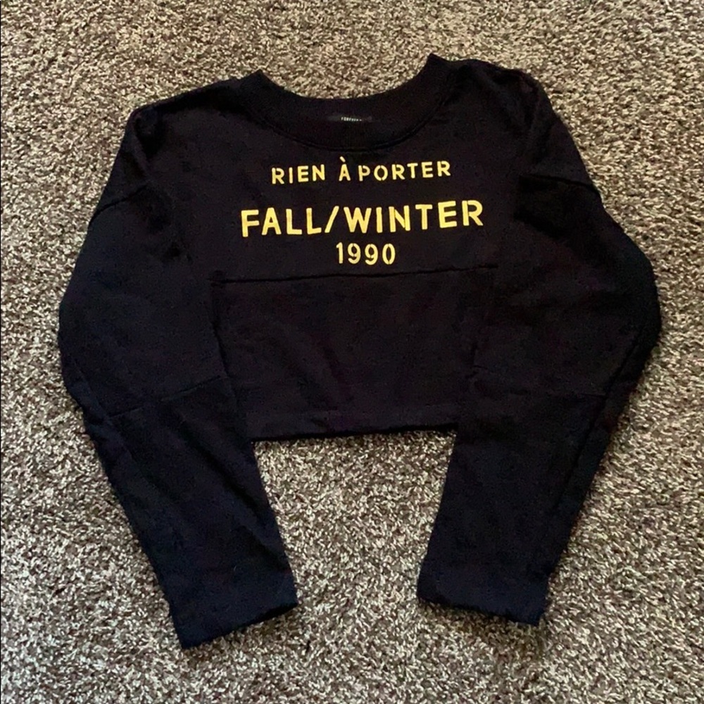 Cropped Graphic Sweater